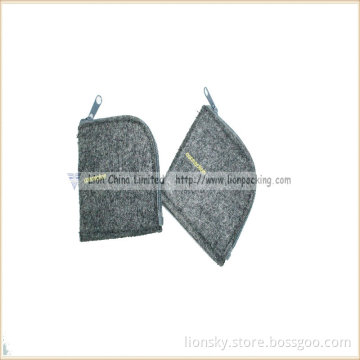 Coin Felt Bag with Zipper